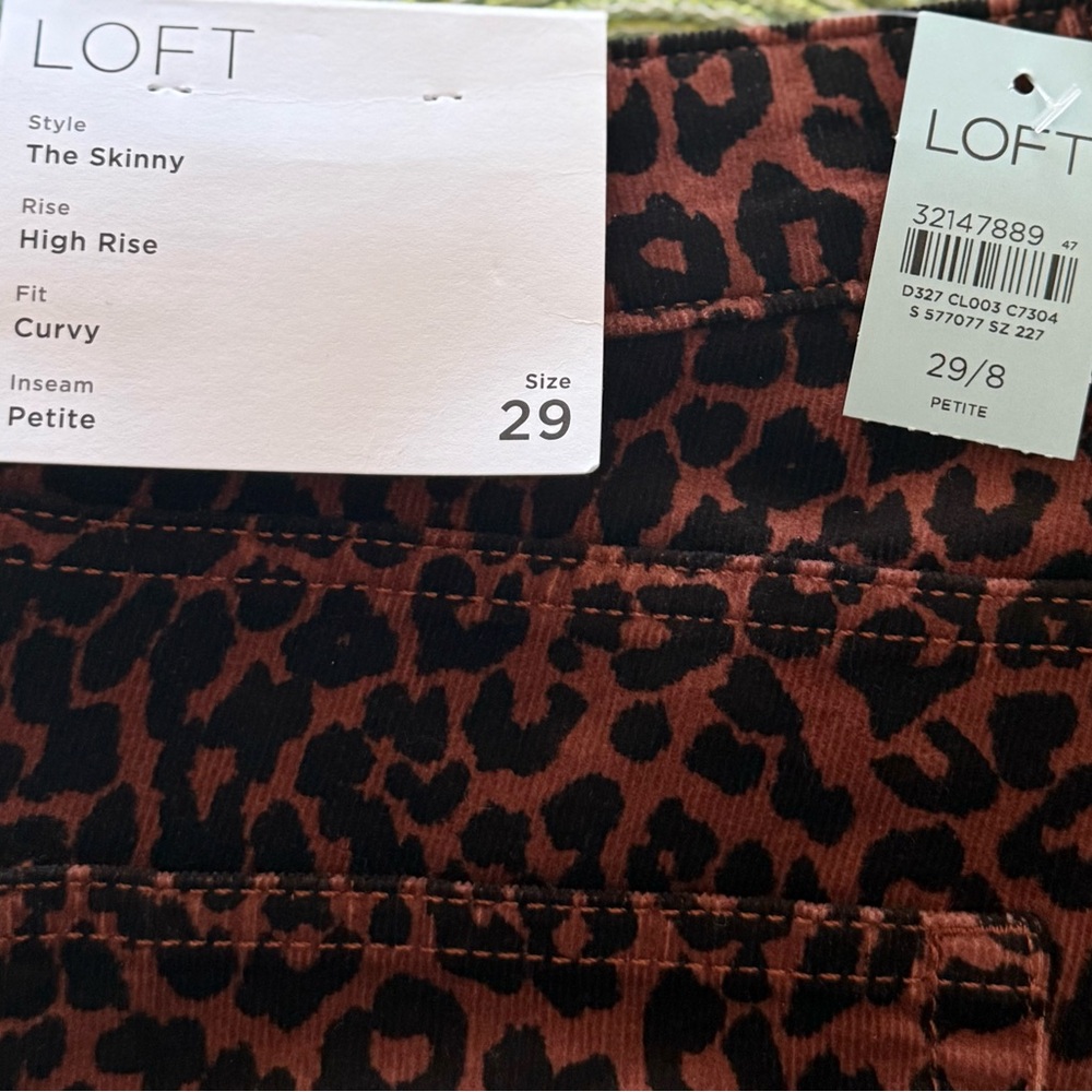 LOFT Black and Brown Animal Print Women's Pants - Picture 5 of 5
